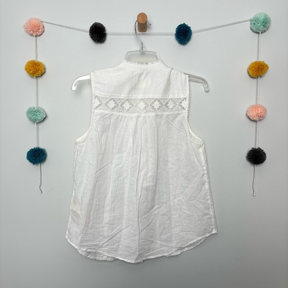 Anthropologie White Eyelet Embroidered Tank - Picture 8 of 8